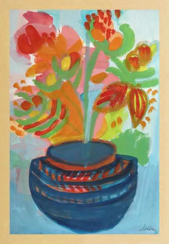 Red Flowers by Iria Fernandez Alvarez for Artfully Walls