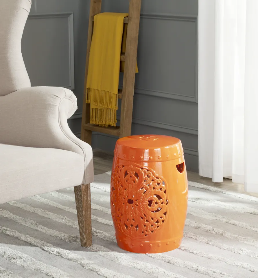 Flora Garden Stool - Orange