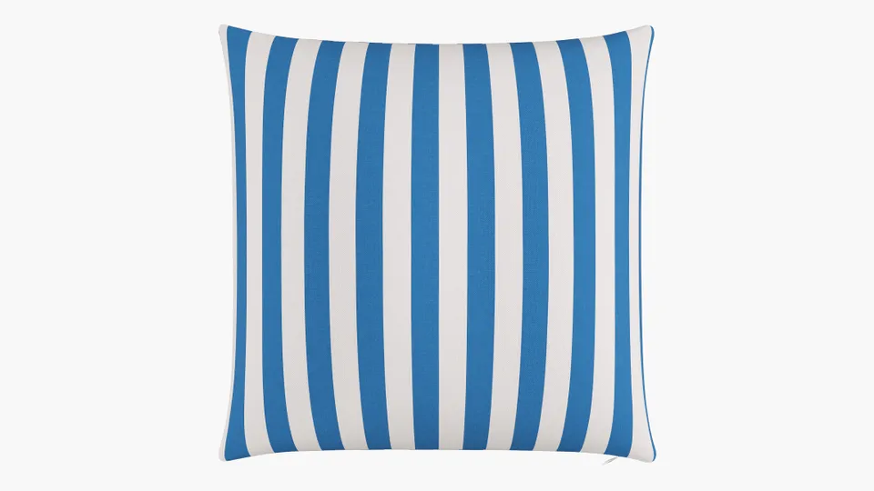 Throw Pillow 26", Cerulean Cabana Stripe, 26" x 26"