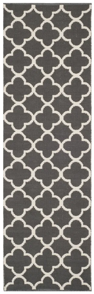 Arlo Home Hand Woven Area Rug, MTK725E, Dark Grey/Ivory,  2' 3" X 7'
