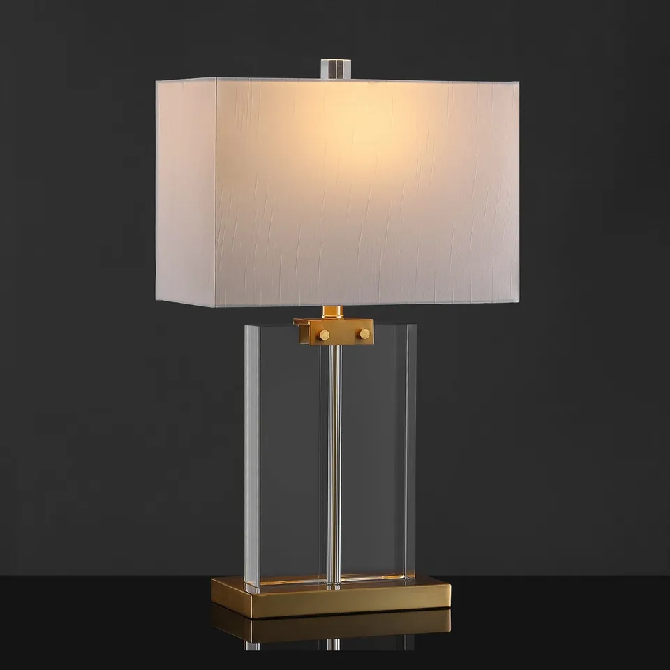 Safavieh Couture Maddock Crystal Table Lamp - Clear/Gold