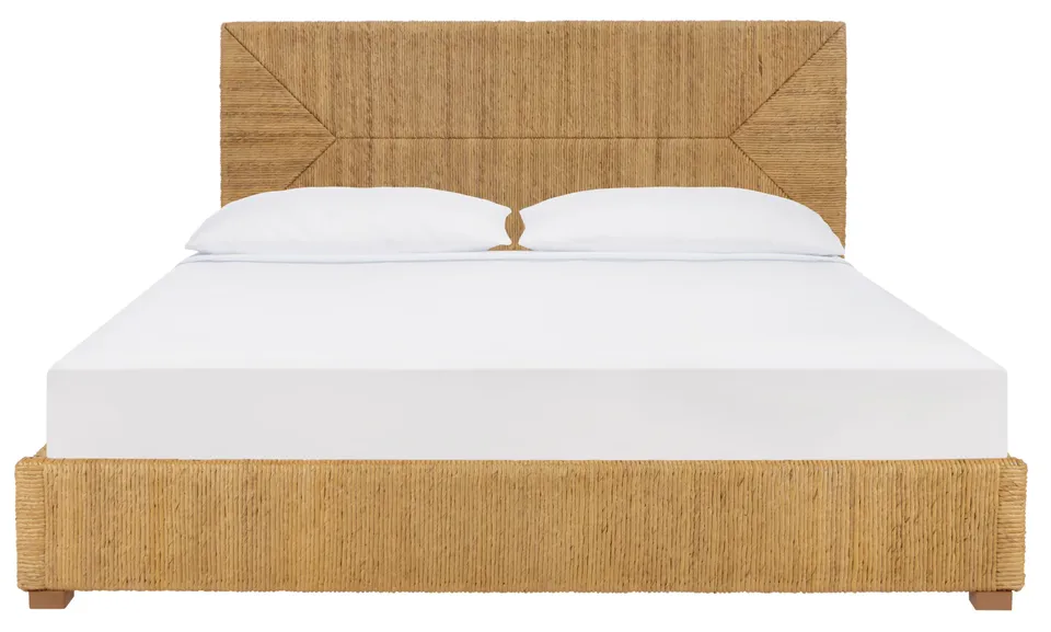 Safavieh Couture Glenburg Banana Stem Bed, Natural, Queen