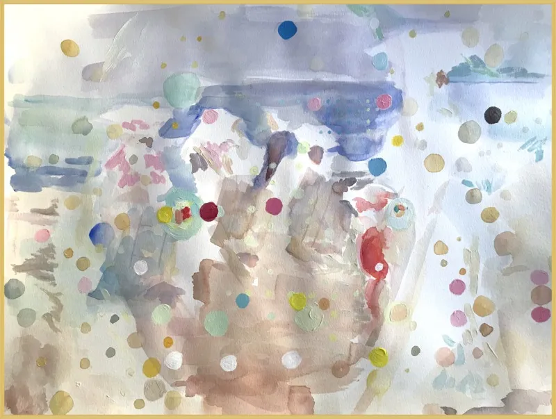 Beach scene (from memory)  by Hannah Dean for Artfully Walls