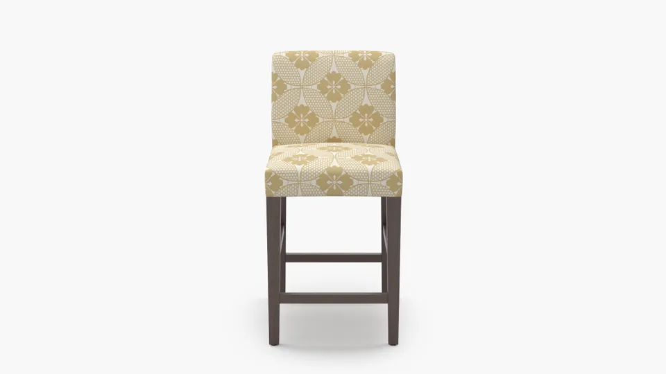 Signature Dining Counter Stool, Rattan Solaire, Espresso Square Tapered Leg