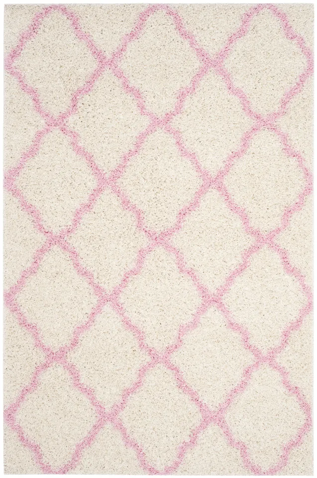 Arlo Home Woven Area Rug, SGD257P, Ivory/Light Pink,  3' X 5'