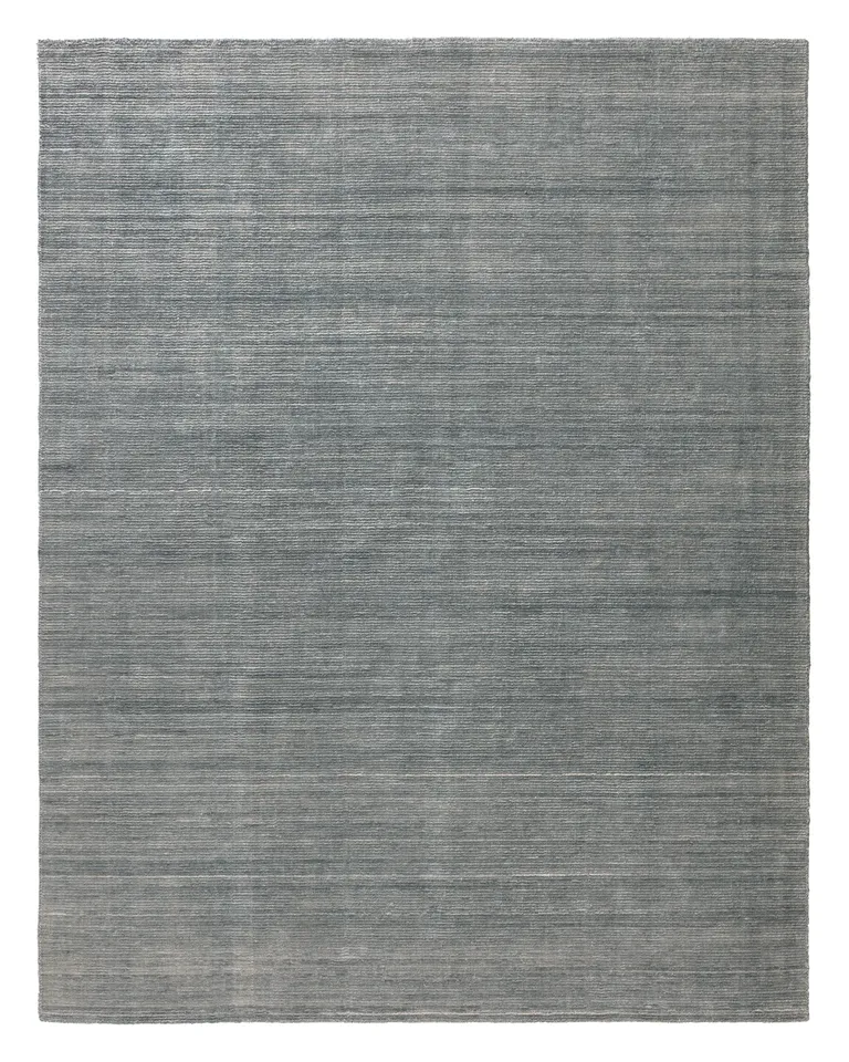 Danan BRV02 Handmade Outdoor Solid Blue and Gray Area Rug (12'x18')