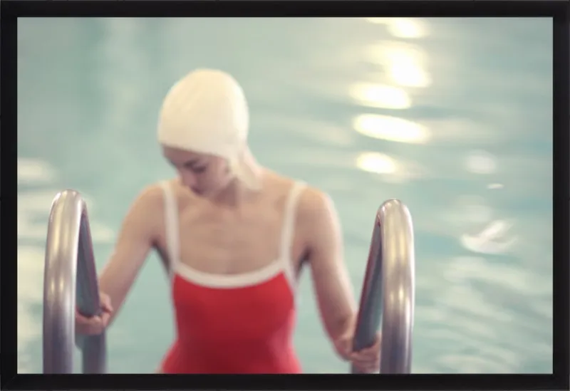 Swimmer in a Red Suit by Lucy Snowe for Artfully Walls