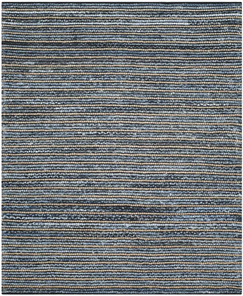 Arlo Home Hand Woven Area Rug, CAP363A, Blue/Natural,  8' X 10'