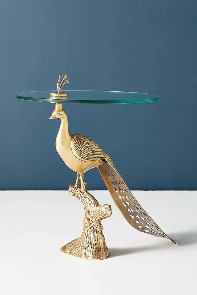 Icon Side Table: Peacock Edition