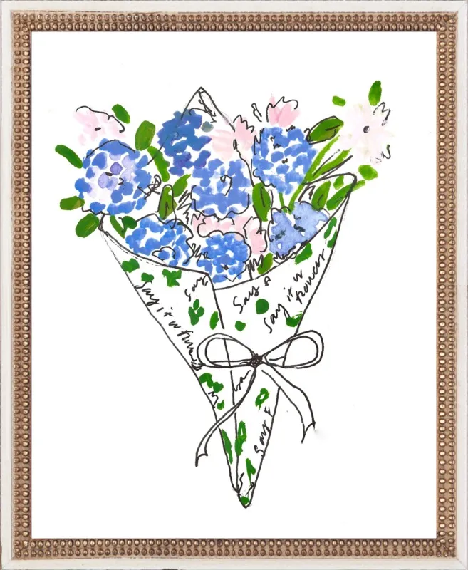Bodega Flowers in Blue by Larsen McDowell for Artfully Walls