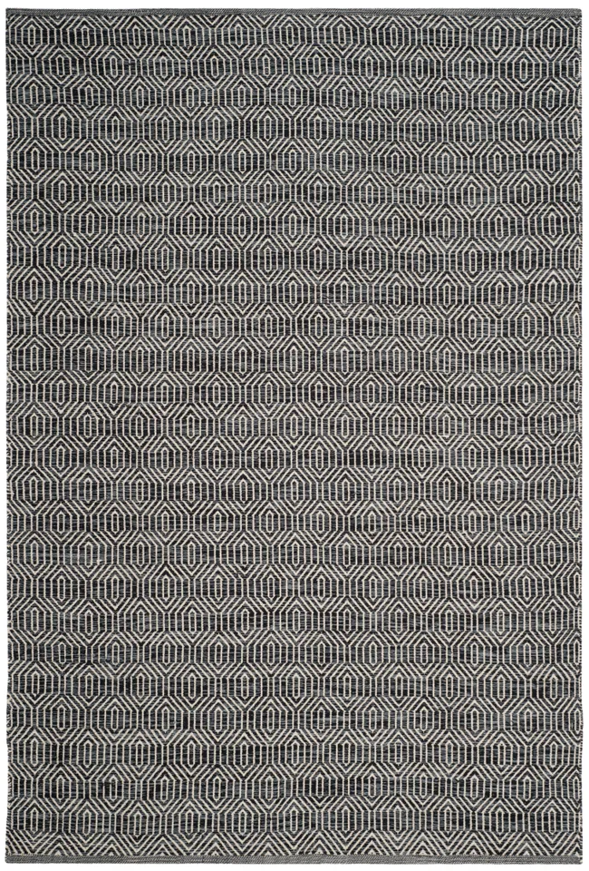 Arlo Home Hand Woven Area Rug, MTK413A, Ivory/Dark Grey,  5' X 7'