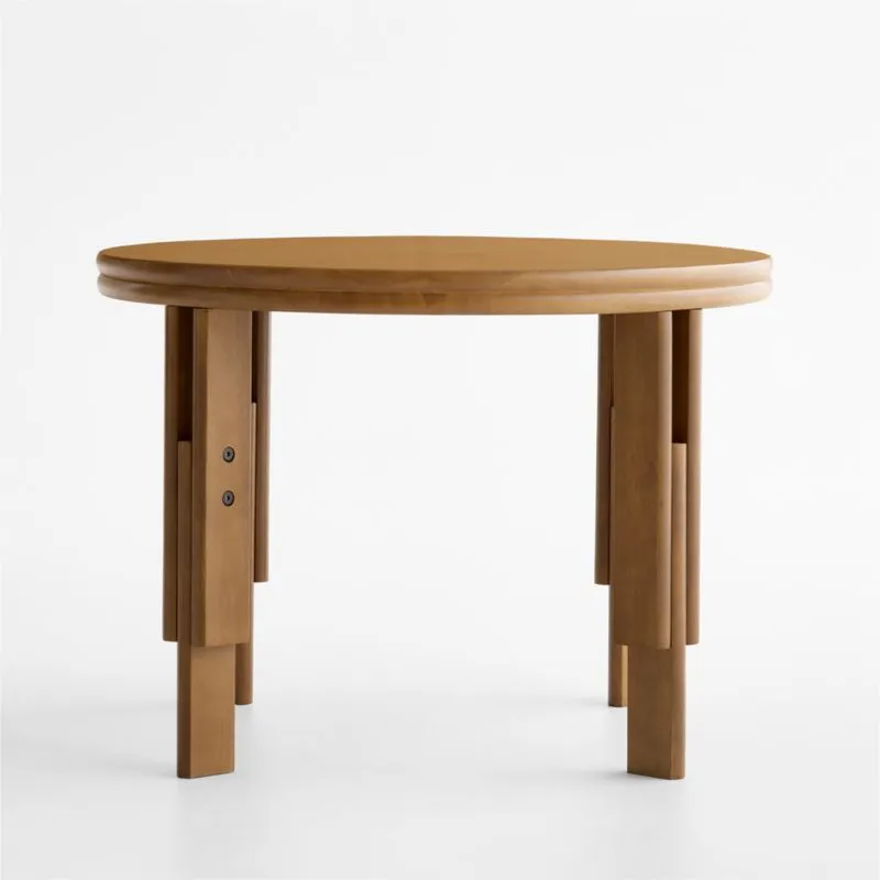 Campbell Natural Brown Wood Adjustable Nesting Kids Play Table