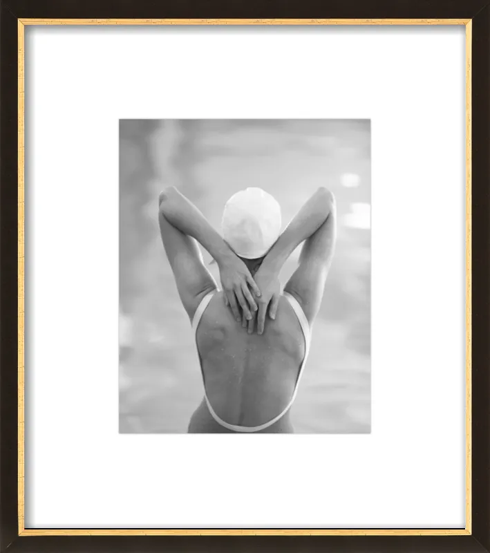 The Swimmer with a white  cap by Lucy Snowe for Artfully Walls