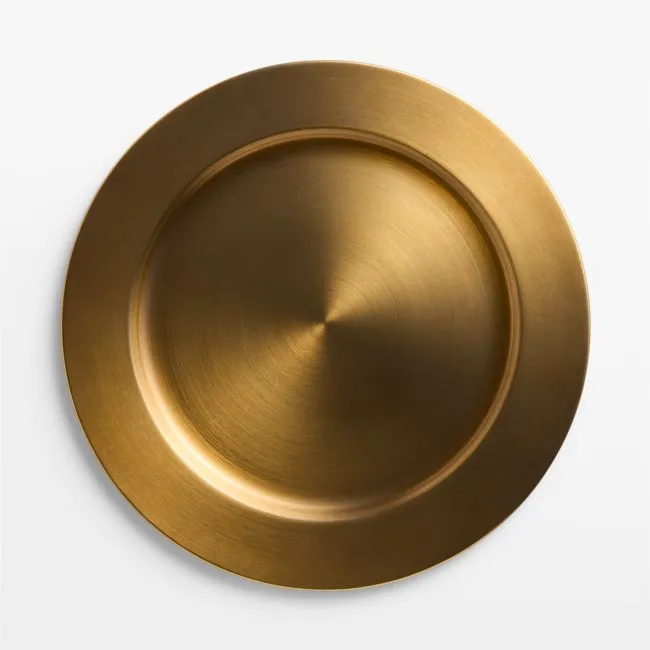 Antique Brass Charger Plate