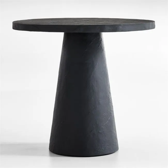 Willy 32" Charcoal Round Pedestal Dining Table by Leanne Ford