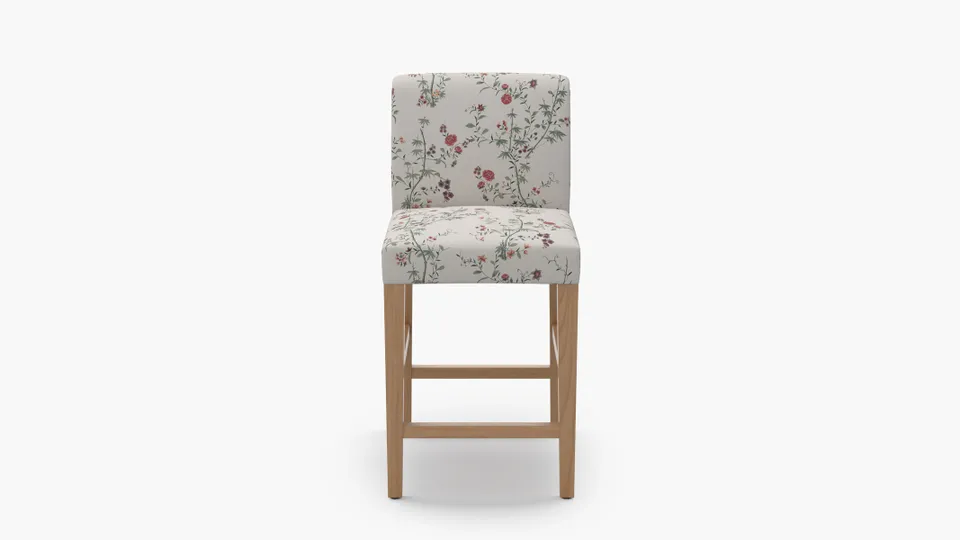 Signature Dining Counter Stool, Multi Bamboo Garden, Natural Square Tapered Leg