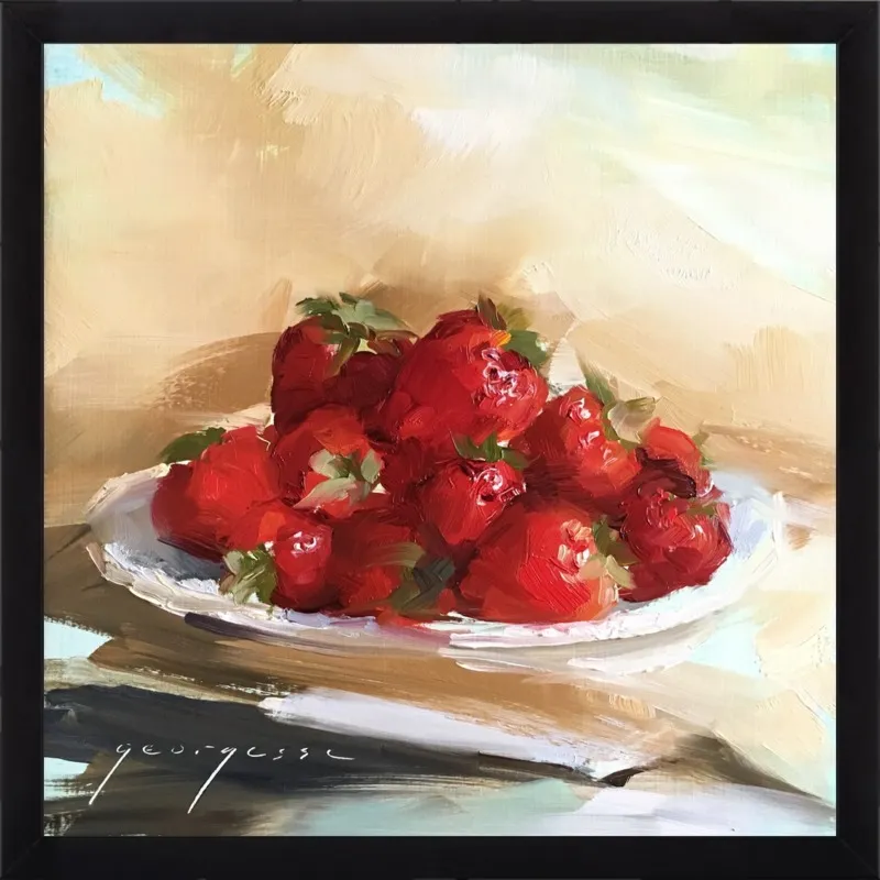 "Summer Strawberries 2" by Georgesse Gomez for Artfully Walls