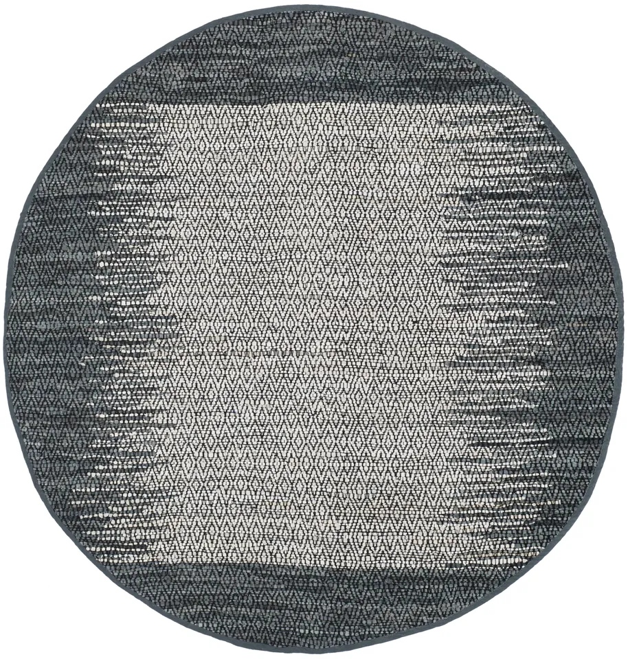 Arlo Home Hand Woven Area Rug, VTL387B, Light Grey/Charcoal,  6' X 6' Round