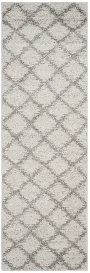 Arlo Home Woven Area Rug, ADR122B, Ivory/Silver,  2' 6" X 8'