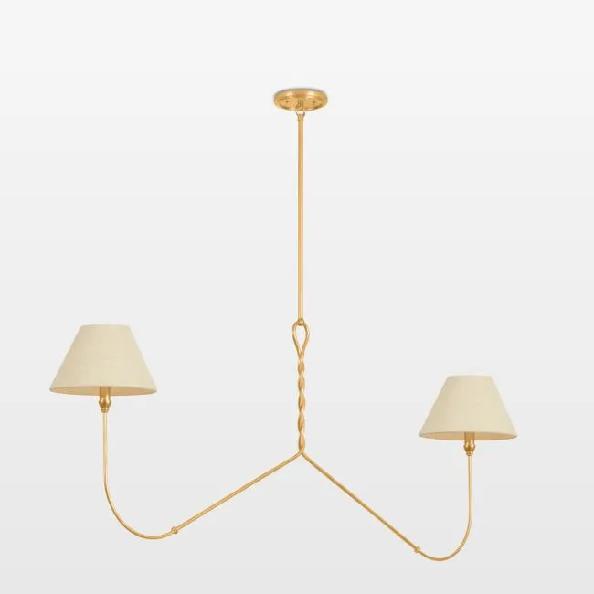 Dekalb Natural Woven Linear Chandelier