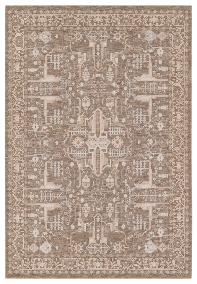 Lechmere Medallion Taupe/Cream Area Rug (9'X12')