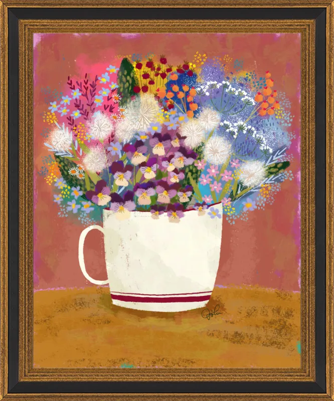Violas in Russet by Joy Laforme for Artfully Walls
