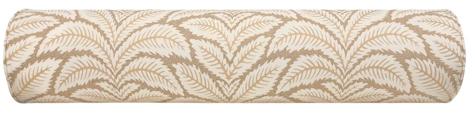 THE BOLSTER :: TALAVERA COTTON AND LINEN PRINT // BEIGE | BRUNSCHWIG & FILS - KING // 9" X 48"