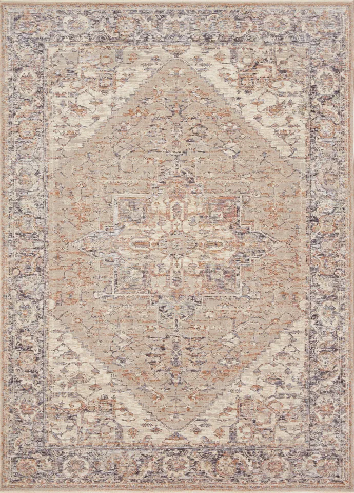 Loloi Faye FAY-01 Taupe / Denim 18" x 18" Sample