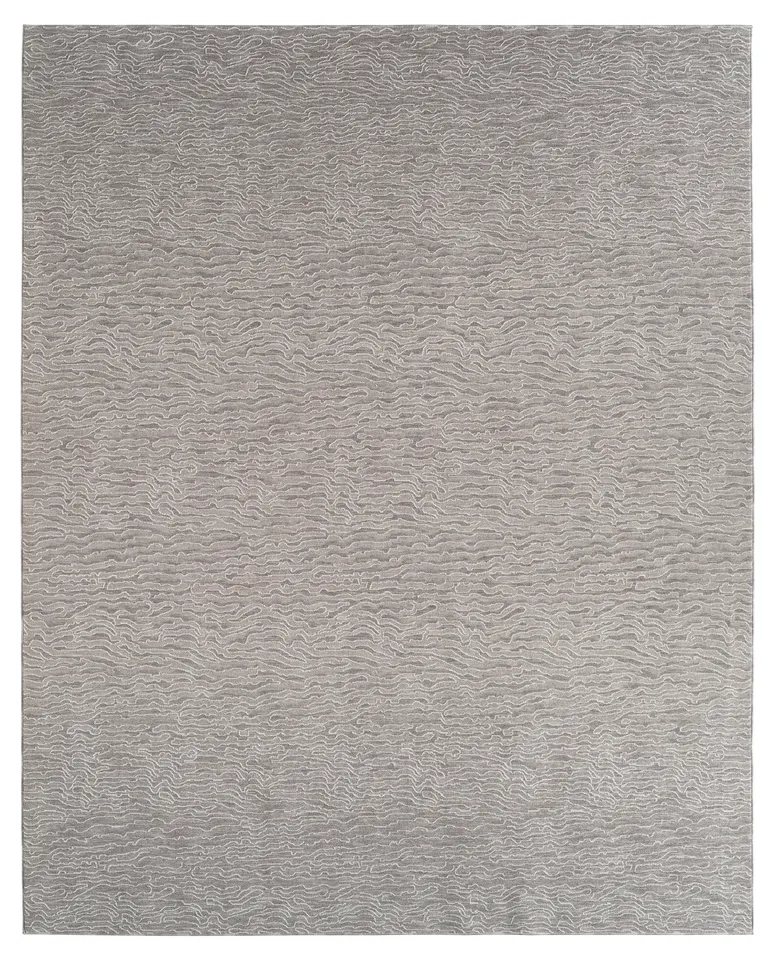 Kioko by Vern Yip PVY04 Solid Gray Area Rug (6'7"X9')