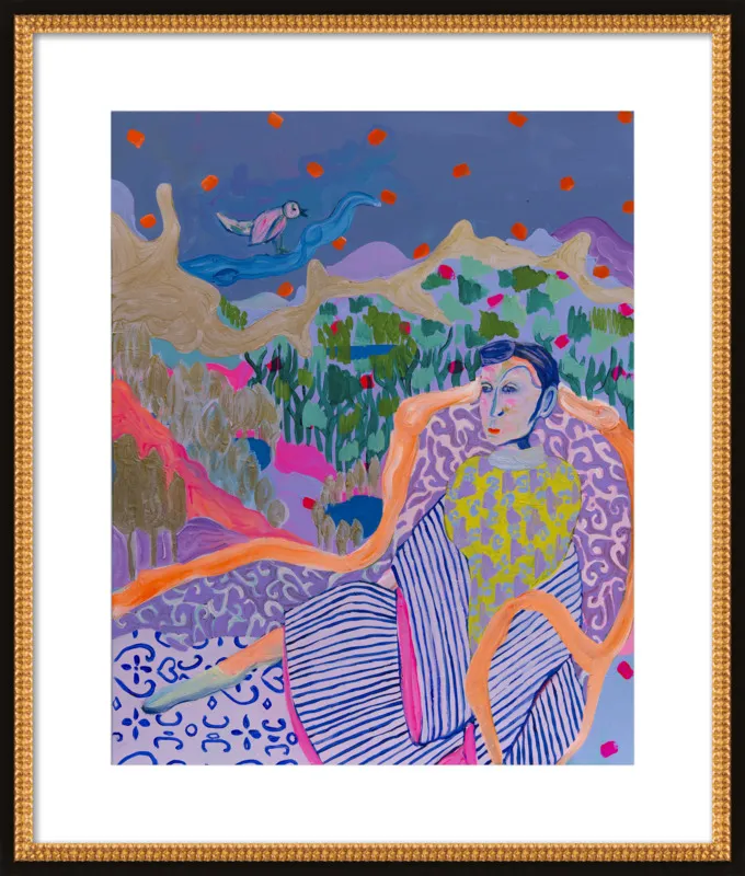 "The Nightingale" illustration by Davina Shefet for Artfully Walls
