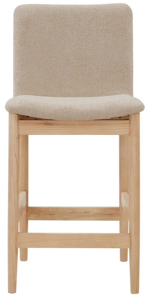 Abriella Boucle Counter Stool - Oatmeal/Natural