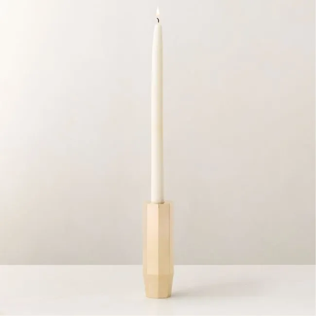 Celestine Brass Taper Candle Holder 6" by goop