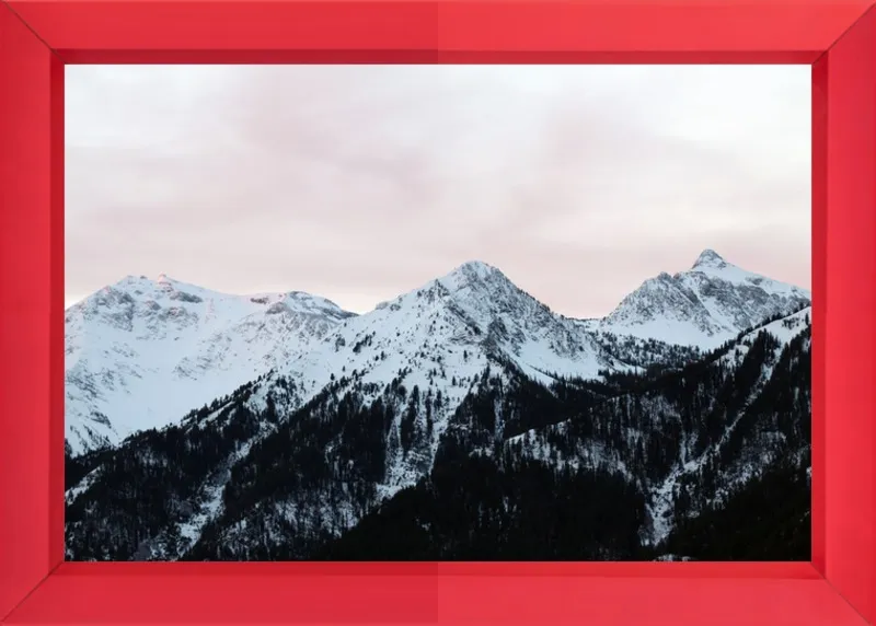 Pink Sky and Mountains in the morning by Lucy Snowe for Artfully Walls