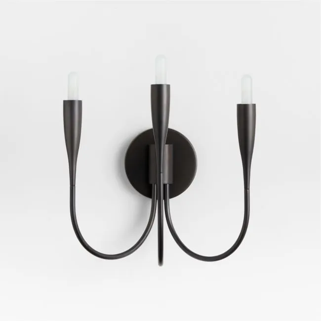 Iiona Black Candelabra Wall Sconce Light