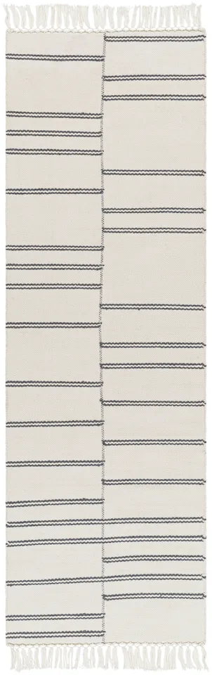 Azalea Beige Indoor 2'6" x 8' Handmade Rug