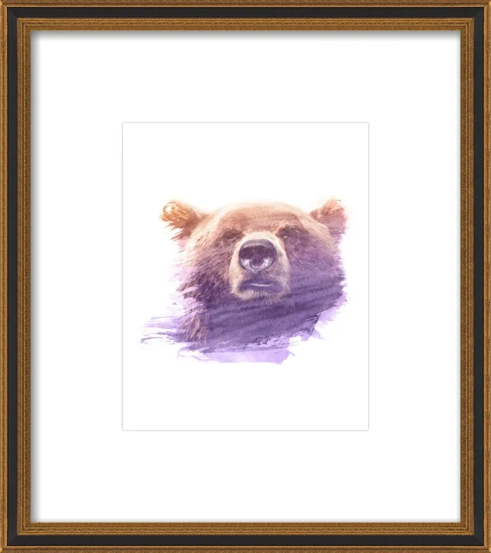 BEAR SUPERIMPOSED WATERCOLOR by Emiliano Deificus for Artfully Walls