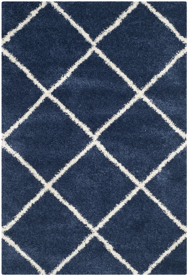 Arlo Home Woven Area Rug, SGH281C, Navy/Ivory,  8' X 10'
