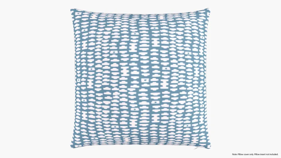Throw Pillow Cover 26", Dusty Blue Odalisque, 26" x 26"