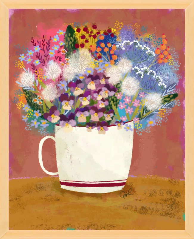 Violas in Russet by Joy Laforme for Artfully Walls