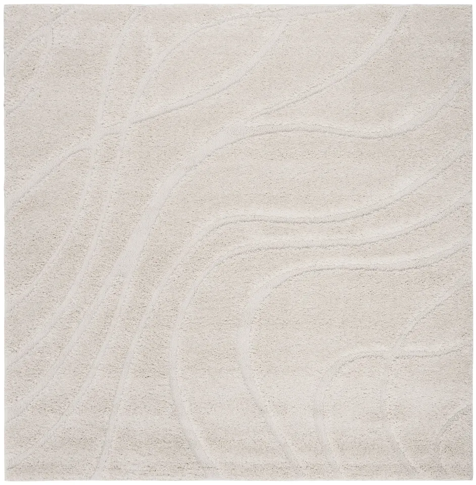 Arlo Home Woven Area Rug, SG471-1111, Cream/Cream,  6' 7" X 6' 7" Square