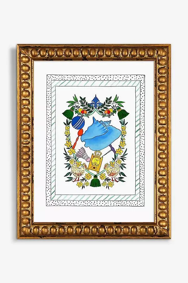 Ornaments In Green Crest Wall Art