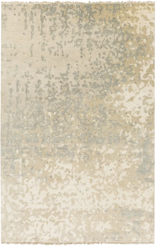 Watercolor Blue Indoor 2' x 3' Handmade Rug