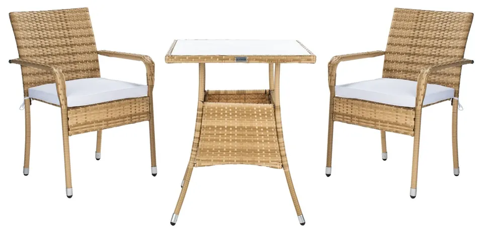 Laban Bistro Set - Natural/White