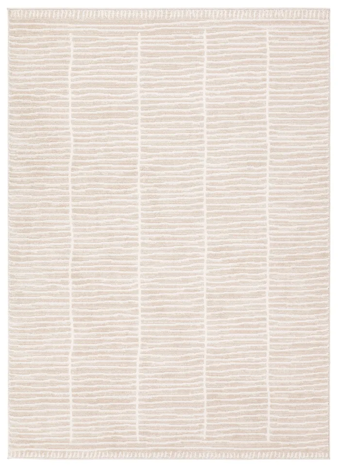 Label J Siawin EVA08 Striped Tan Area Rug (7'9"x9'9")