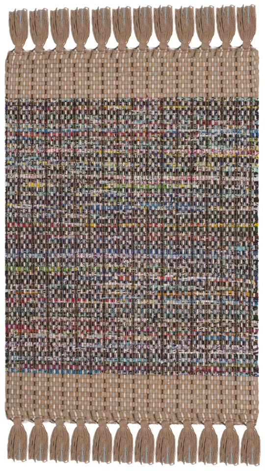 Arlo Home Hand Woven Area Rug, MTK972E, Beige/Multi,  2' X 3'