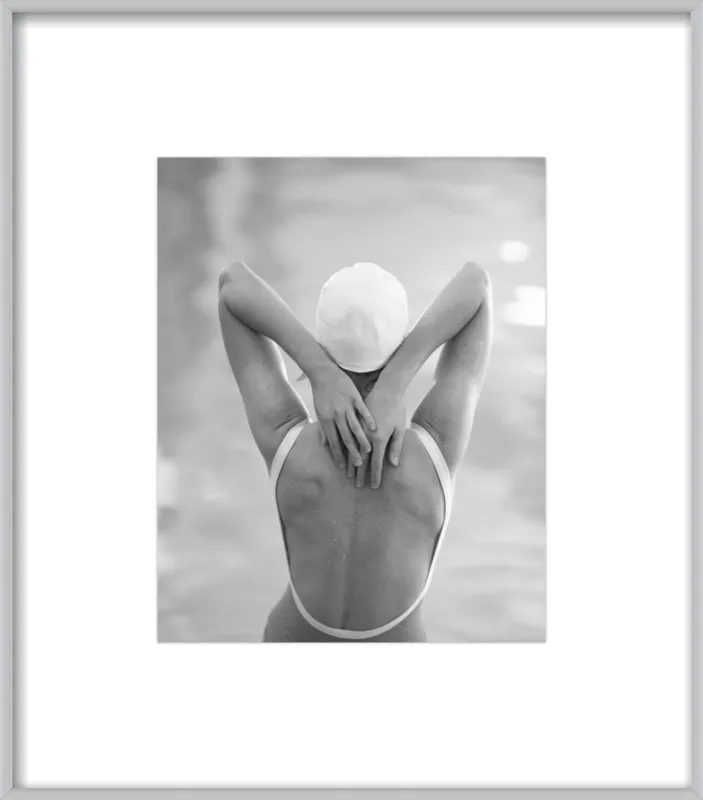 The Swimmer with a white  cap by Lucy Snowe for Artfully Walls