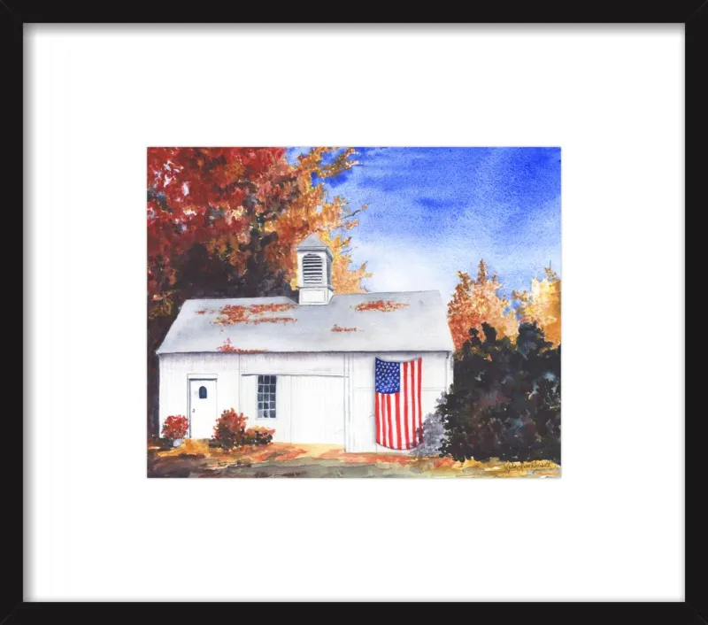 The Ross Barn in Fall by Lydia Marie Elizabeth for Artfully Walls