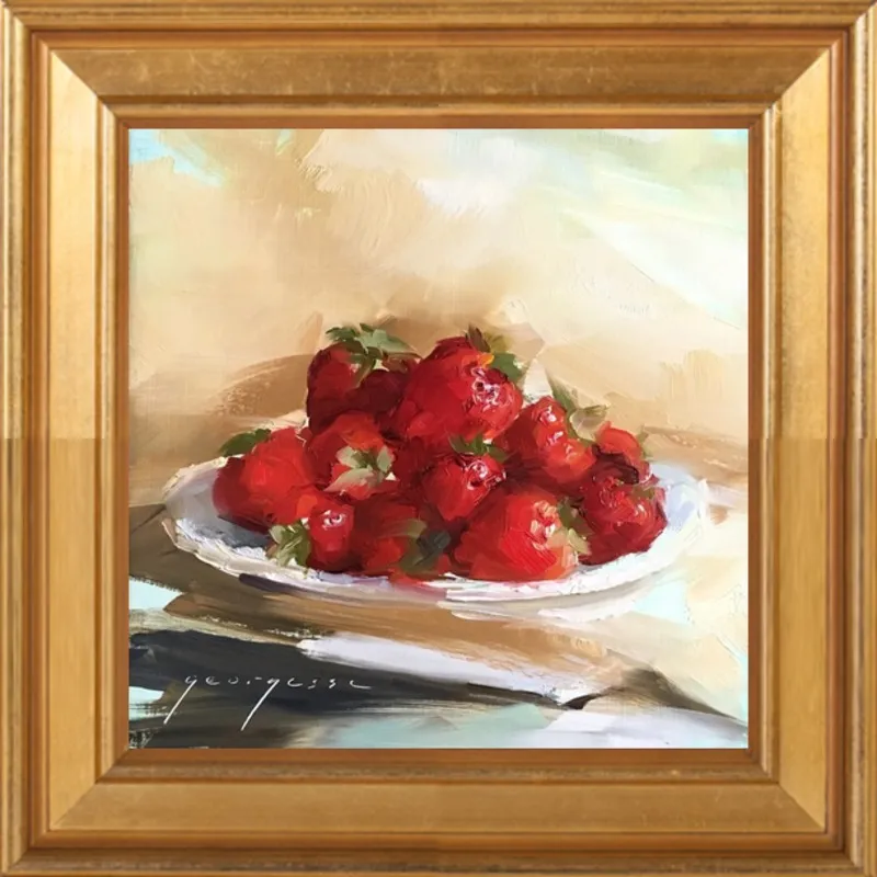 "Summer Strawberries 2" by Georgesse Gomez for Artfully Walls