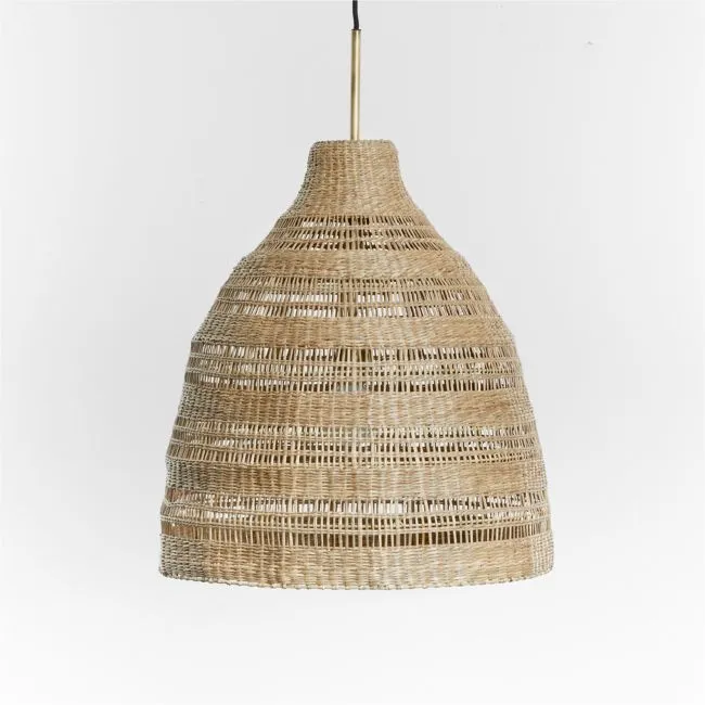 Nossa Medium Natural Woven Pendant Light 20"