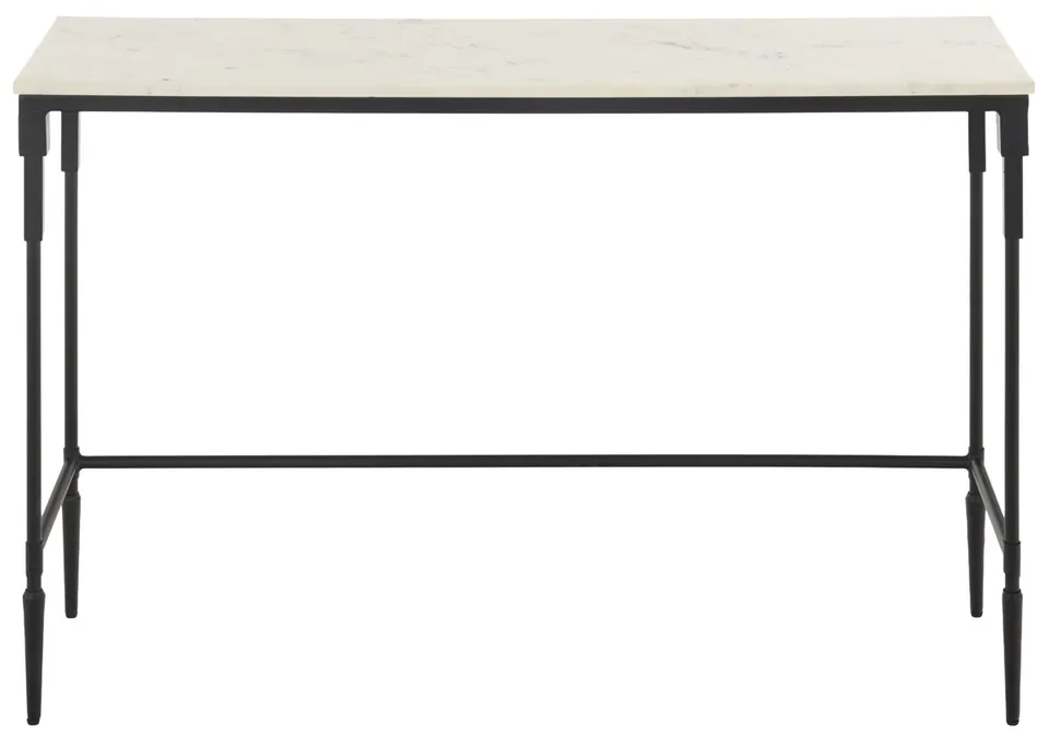 Brooke Marble Top Console Table - Black / White